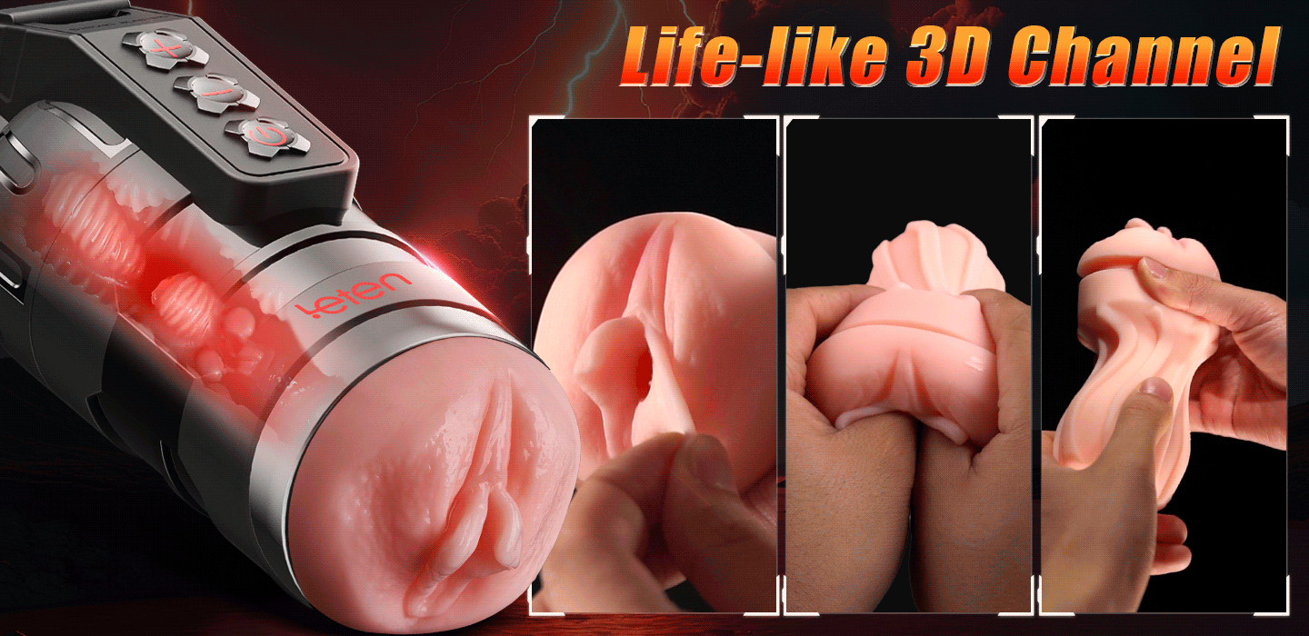 Leten 10 Vibrating Masturbator and Pussy Pockets 2 in 1 APP Control