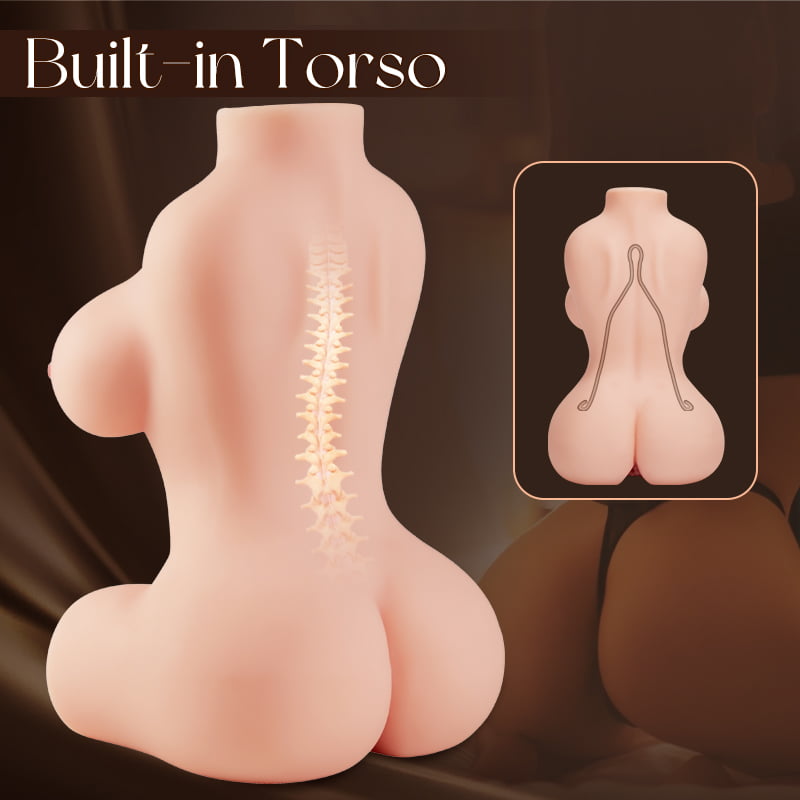 Luscious Life-like Boobs Vagina and Anal 3 in 1 Built-in Torso Sex Doll Male Masturbator