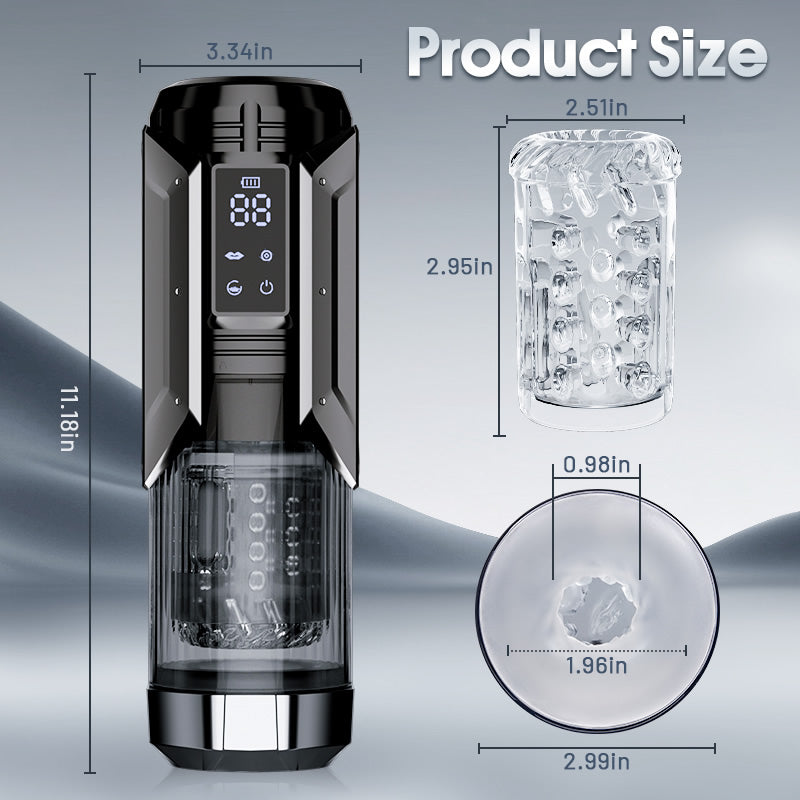 【Advanced Edition】Queen Kendal 7 Vacuum Sucking for Oral Sex LCD Display Masturbator male sex toys