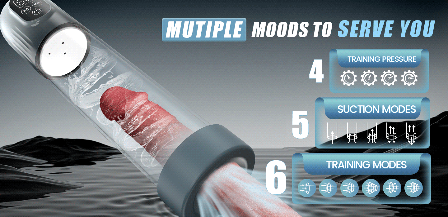 Moss - 4 IN 1 Vacuum Penis Pump with Multiple Training modes for the Training Season