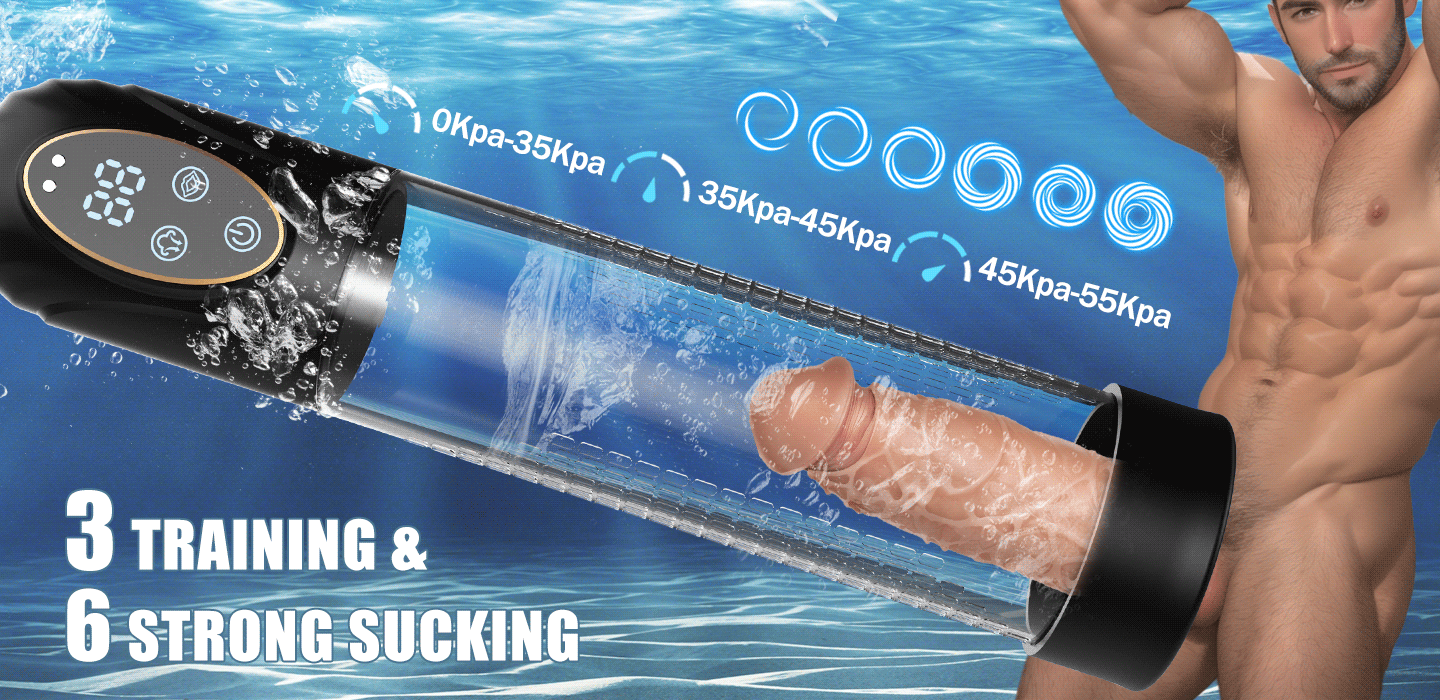 【15% OFF CODE: BV50】Mergano - Full Waterproof 6 Modes Erection Enlargement Penis Pump