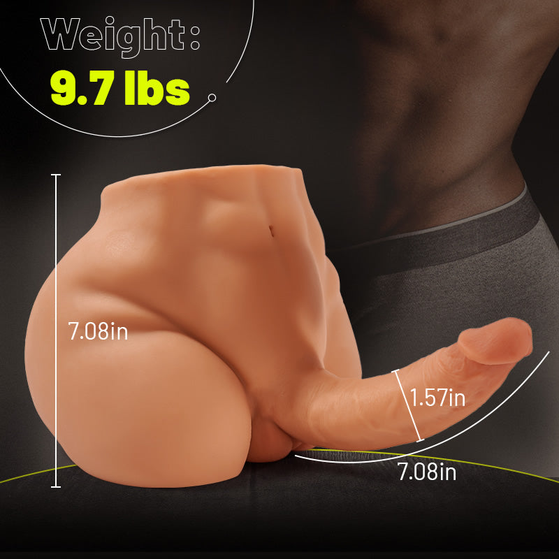 Unisex Doll Huge & Flexible Dildo with Abdominal Muscles and Tight Anal for Solo Couples Sex Fun