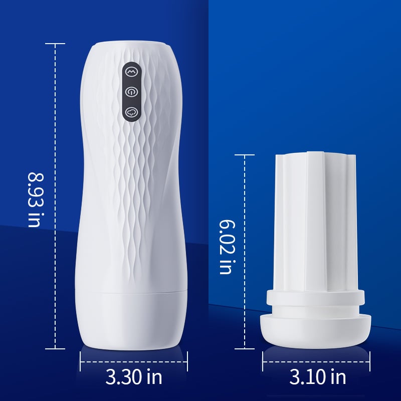 Phantom Pleasure 5 Suction 10 Vibration 3-Language Voice Masturbator With Heated Base Male Sex Toys