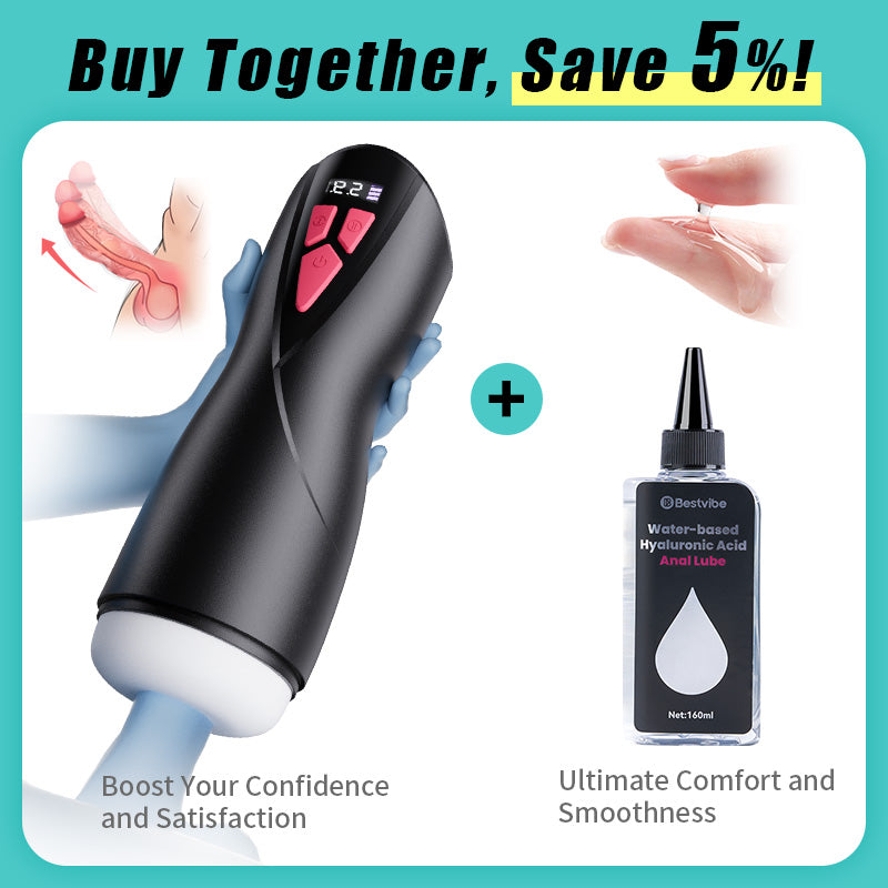 [5.91 IN Depth] Intimimate 5 Suction 9 Vibrations Masturbator Cup Male Masturbators