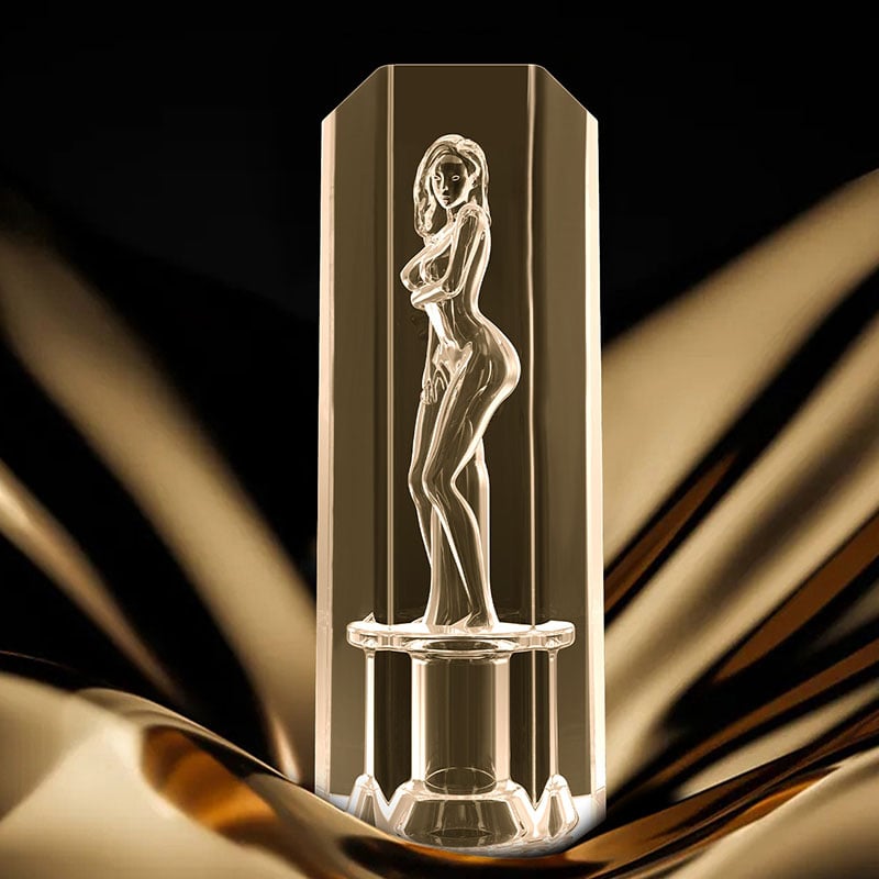 [First-Time Try] Crystal Muse Transparent Male Masturbator with Closed-End Design for Intense Suction