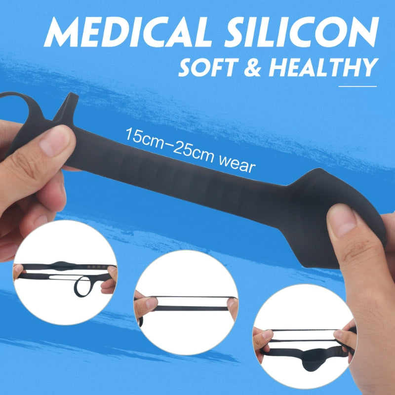 Silicone Double Cock Ring Glans Coverage For Men Erection