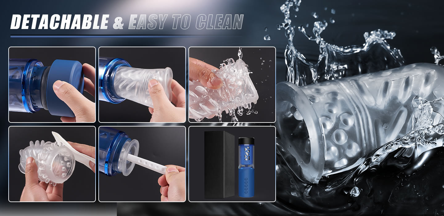 Enduro - 6 Bi-Directional Telescopic Rotation Masturbator with Suction Base