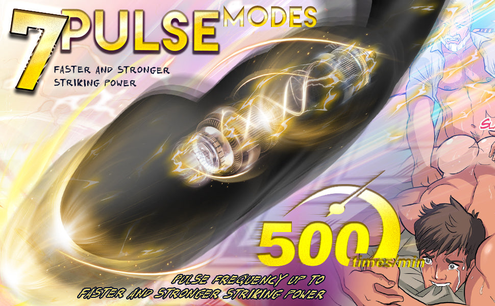 【Free Lube 150ml】7 Pulsing & 12 Vibrating Prostate Massager with Dual Cock Ring