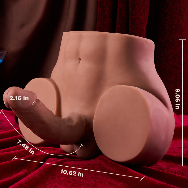 Austin 9.7 LBS Torso Male Sex Doll with Realistic Dildo and Testis Tight Hole Unisex Sex Toy