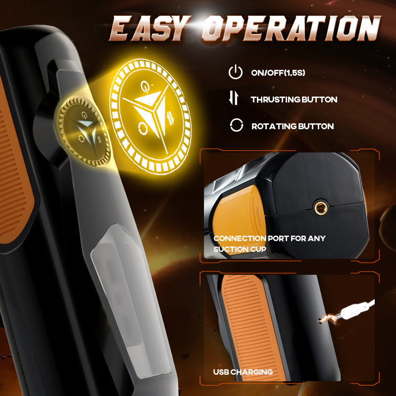 Dylan Vulva Mouth 5 Thrusting Rotating 2 in 1 Automatic Masturbator