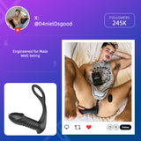 【KOL Recommend】FIGHTER-10 Thrilling Vibration 3 Thrusting Silicone Remote Control Cock Ring Anal Vibrator