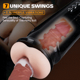 Lifelike Hips Flapper 5 Vibrating 5 Squeezing and Sucking 7 Swinging Girl on Top Masturbator Pocket Pussy