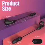 【Free Lube 200ML】Egbert 9 Thrusting & Vibrating Prostate Massager with Dual Cocking Rings Testicular Stimulator