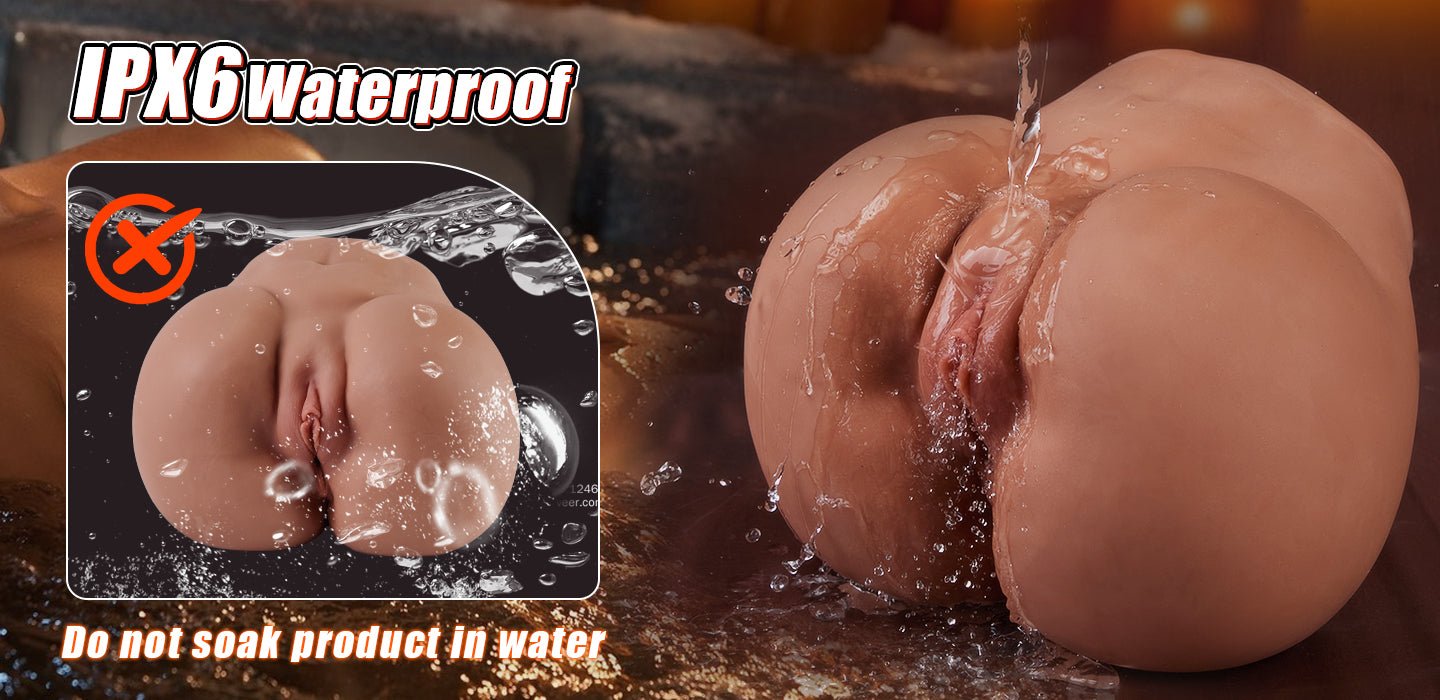 【15% OFF CODE: BV50】Vibrating 11.5lbs  Dual channels Big Ass Realistic Butt Masturbator Brown