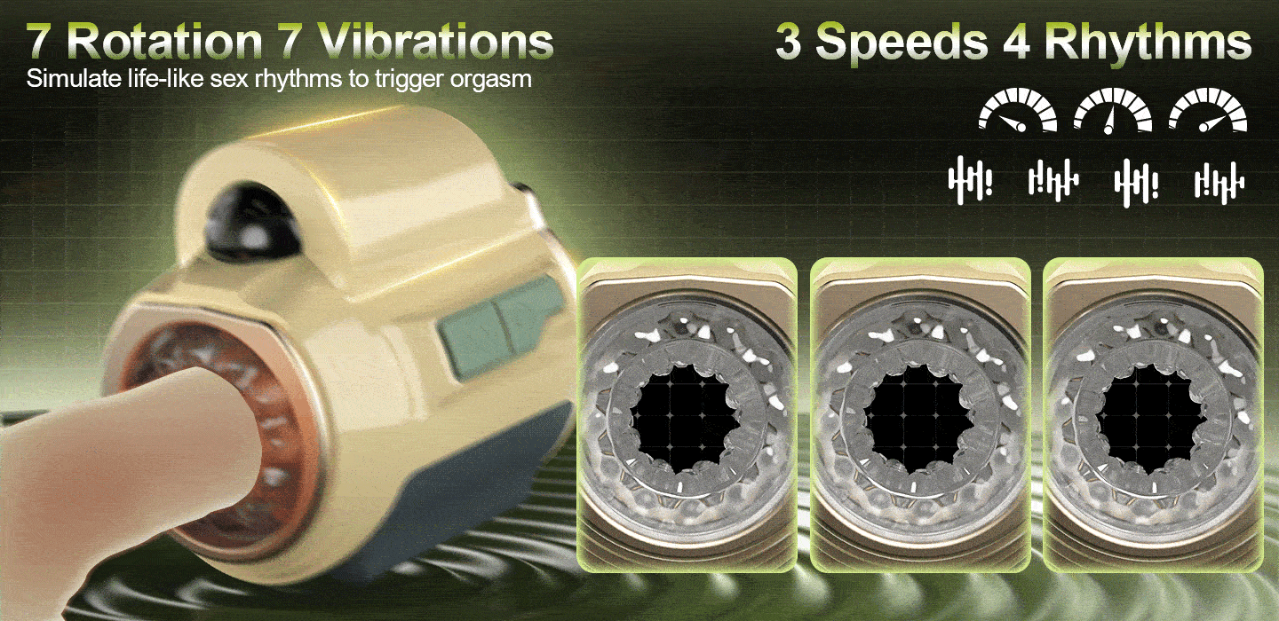 Cupsland 7 Vibrating & Thrusting Rotation Handheld Male Masturbator