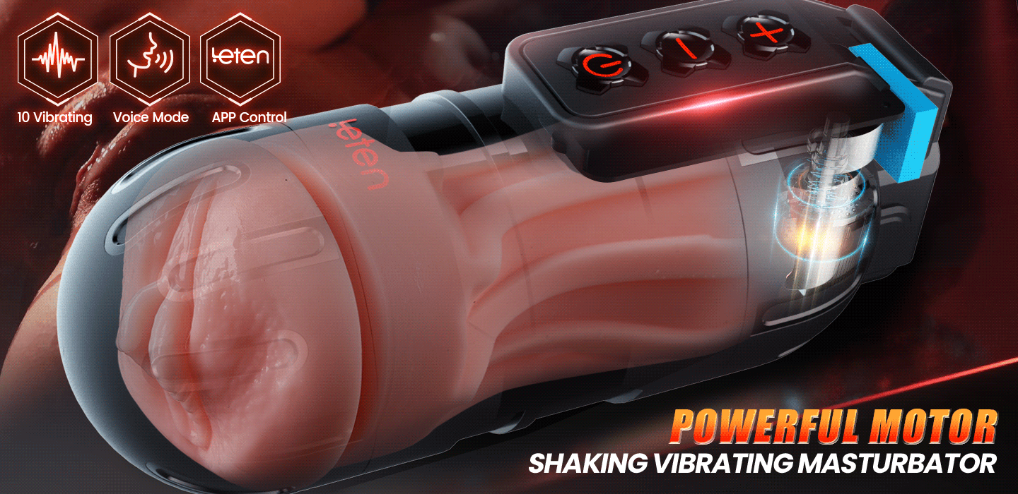 Leten 10 Vibrating Masturbator and Pussy Pockets 2 in 1 APP Control