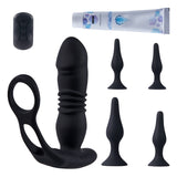 6 in 1 Prostate Massager Anal Plug Set with Lubricant