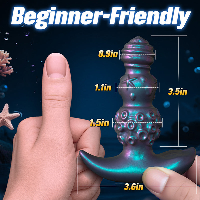 Starfish - 9-Frequency Vibration With Marine Elements Silicone Anal Toy