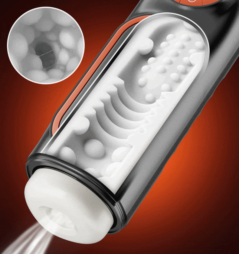 [Free Lube] LCD Sucking Thrusting Vibrating Male Masturbator male sex toys