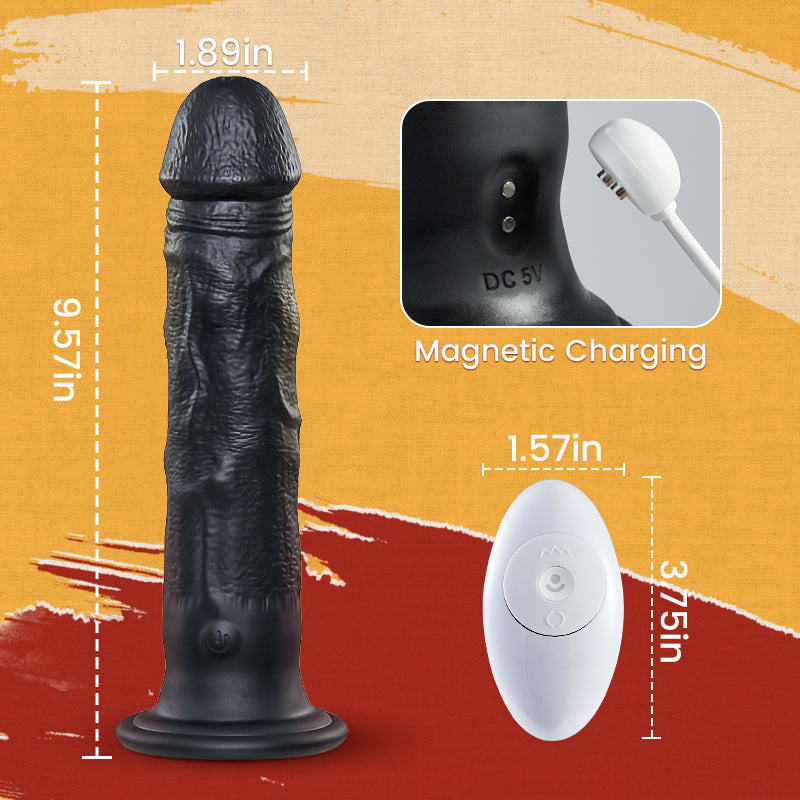 Luke Vibrating Sliding Beads Dildo with Remote Control Clitoral G-Spot Stimulator Prostate Massager Anal Vibrator