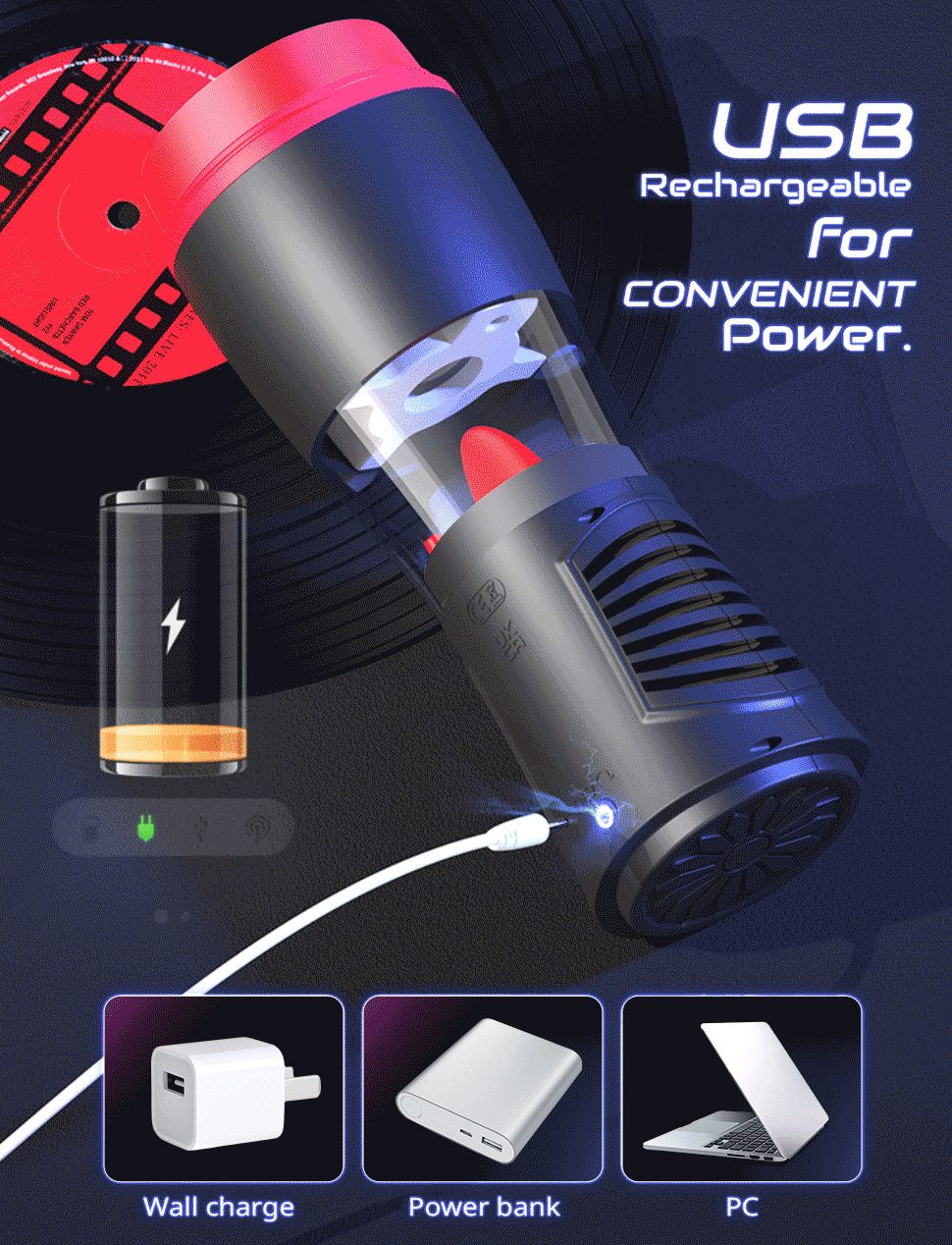 [Partner Play] LickMe Phone Holder 4 Suction 7 Tongue-Licking Voice Function Masturbator