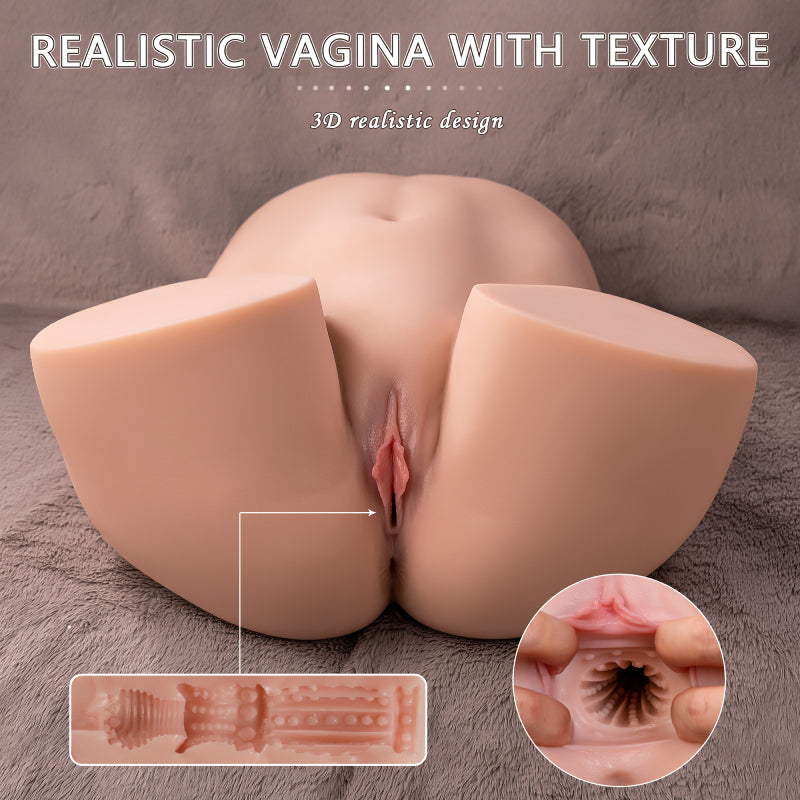 【1:1 Super Big Butt Strong Stimulation Dual Channel】11.6kg/25.57lb 1:1 Realistic Electric Big Butt