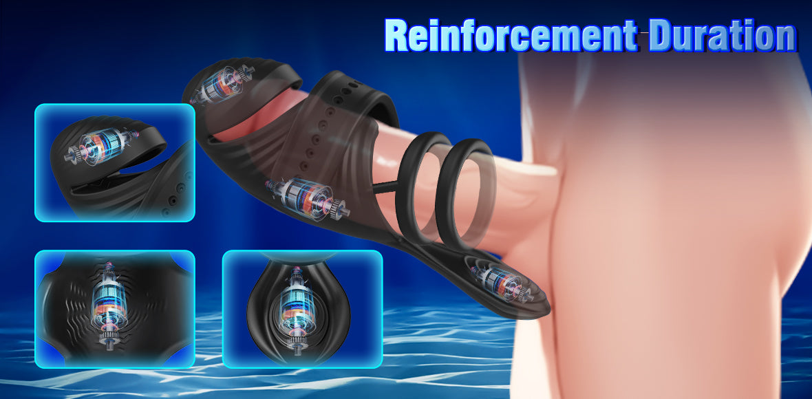 Wild Mustang Triple Motor 7 Vibrating Penis Vibrators For Intense Glans Stimulation