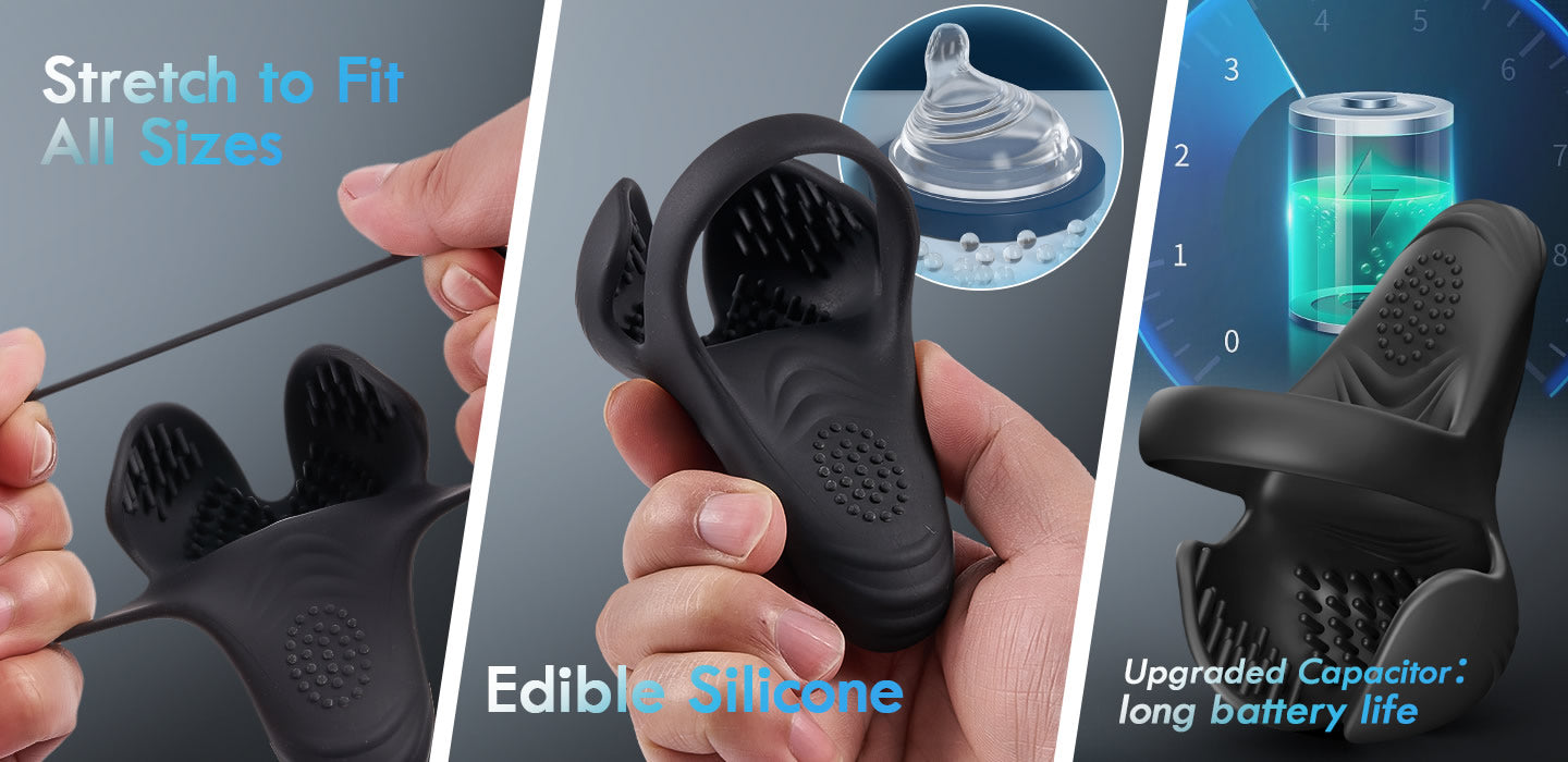 10-Pattern Vibrations Balls Dense Tickler Penis Ring