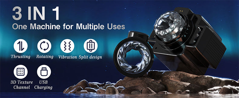 Dogo - Camera Shape 3 IN1 Detachable Multifunctional Masturbator Male Sex Toy