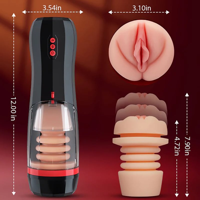 【30% Off】Roka - Lifelike Automatic 5 Thrusting 10 Vibrating Vocable Masturbator