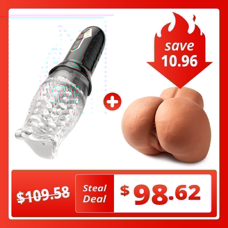 【FREE SHIPPING】- TORNADO-Gawk Gawk 5 Rotating ＆10 Vibrating Sex Toys for Men Oral Sex Male Masturbators