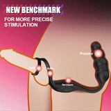 Horsfall - 9 Thrusting & Vibrating Prostate Massager with Dual Cock Ring Anal Toy