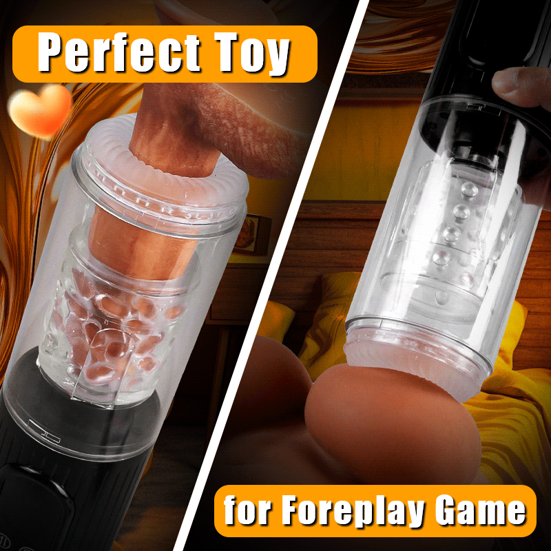 [40% OFF] Telescopic Suction Quiet & Digital Display Vacuum Pumps Masturbator Pocket Pussy Adult Sex