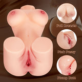 Luscious Life-like Boobs Vagina and Anal 3 in 1 Built-in Torso Sex Doll Male Masturbator