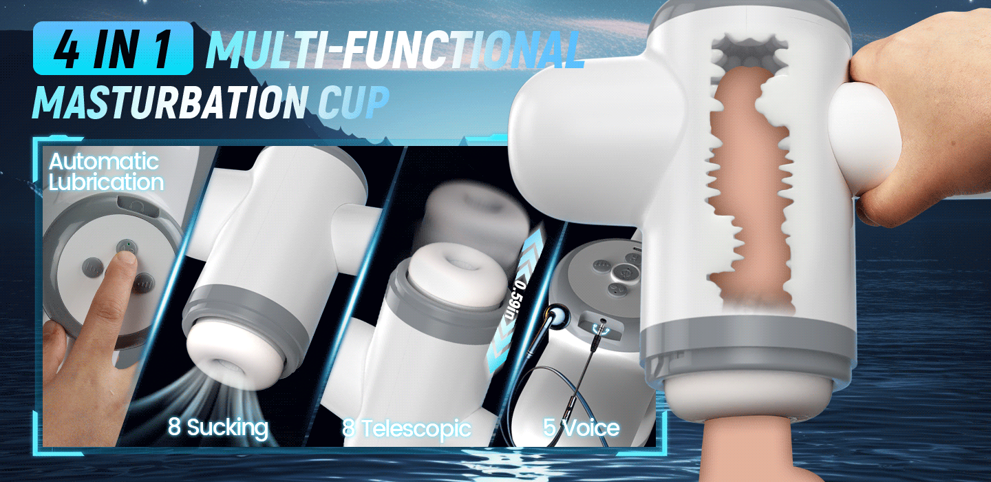 Jackson Self-Lube 8 Thrusting Handheld Male Masturbator Male Sex Toy