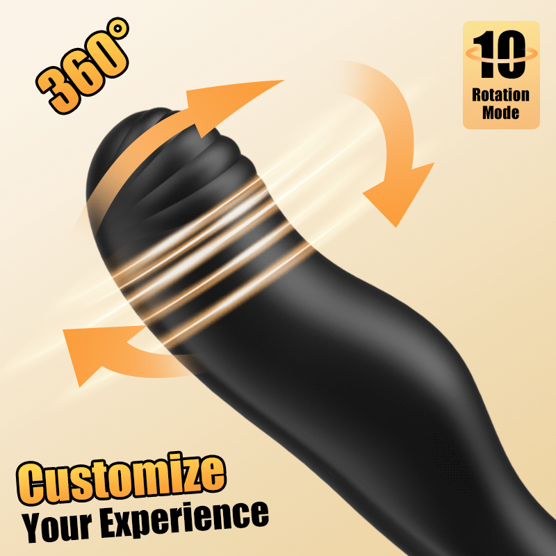 Leonard-360° Rotating Vibrating Wearable Prostate Massager with Dual Cock Ring