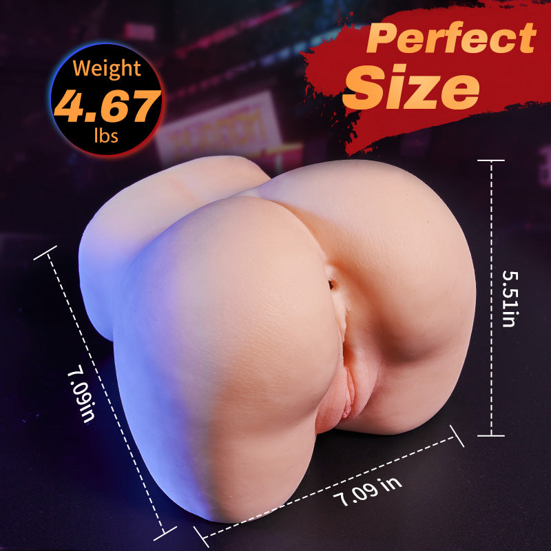 【Electric Butt】Rossi Dual Channel 2.12kg/4.67lbs Dual Motor 6 Vibration Modes Fresh Sex Doll