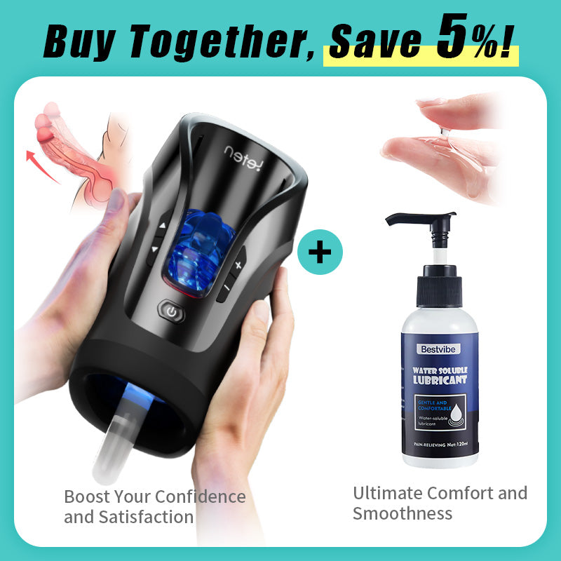 Leten Cannon King Mini 3D Fleshy Telescopic Vibrating Automatic Male Masturbator Blowjob Stroker