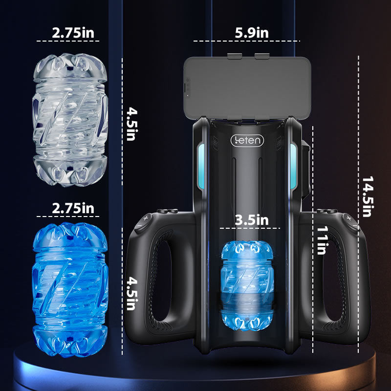 Leten 10 Thrusting High-speed Motor Masturbator with Phone Holder Male Sex Toys