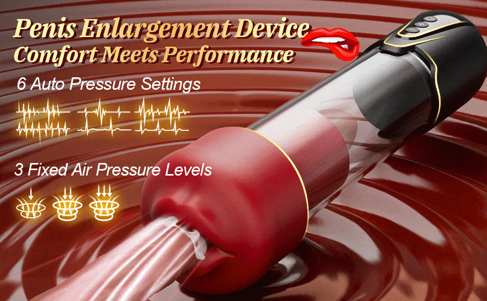 Red Fury Armour – 6 Suctions Penis Pump with Lifelike Mouth & Textured Tunnel