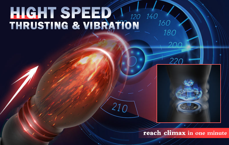 2 In 1 8 Thrusting 8 Vibration Cock Ring Anal Vibrator