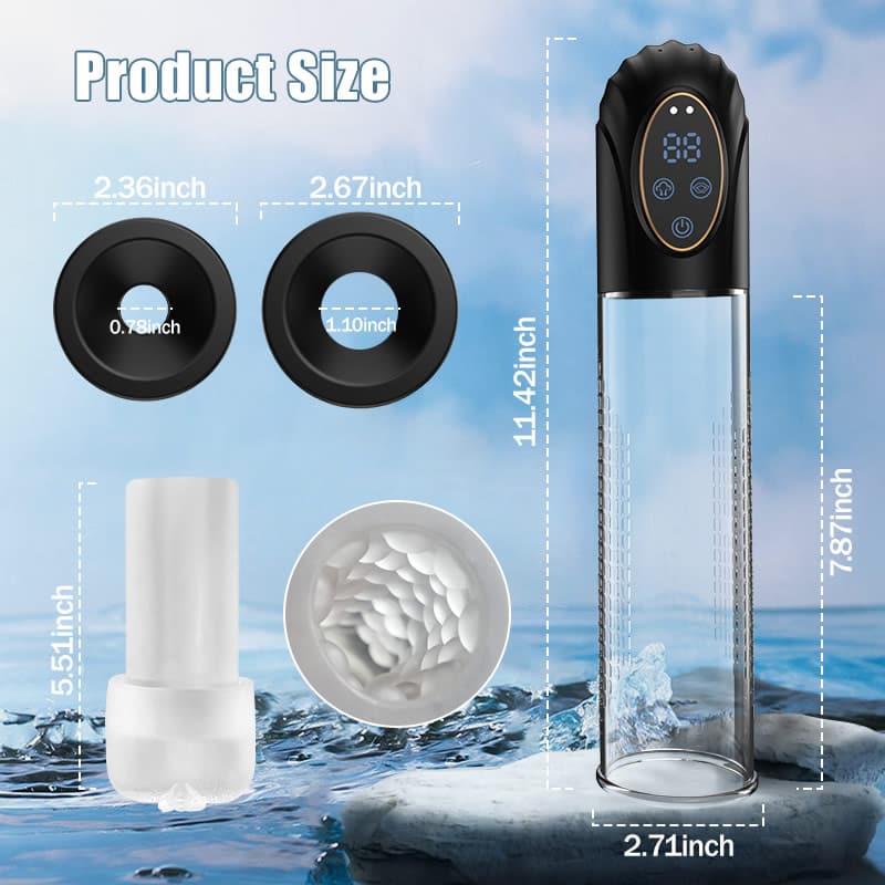 【15% OFF CODE: BV50】Mergano - Full Waterproof 6 Modes Erection Enlargement Penis Pump