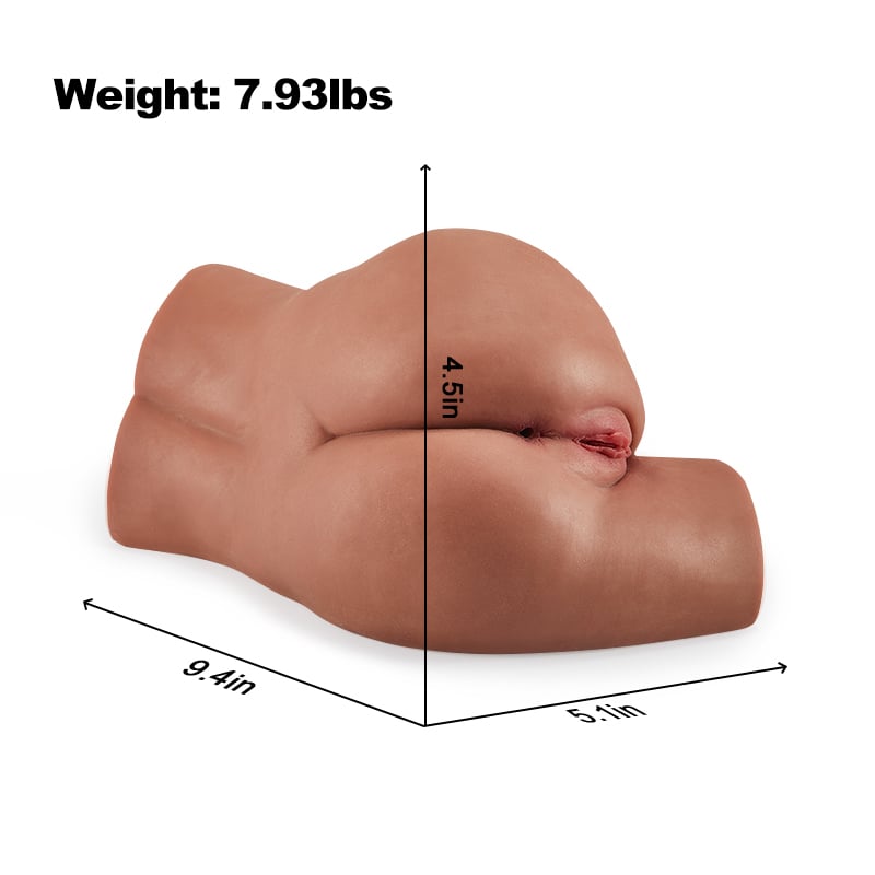 8.7Lb Lisa's s Side Action Spoon Position Realistic Pussy and Ass