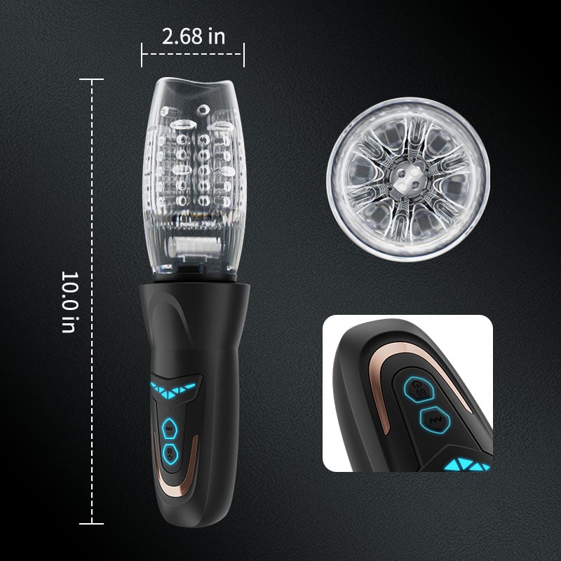 Breathwhirl Thrusting Rotating Vibration Male Stroker Masturbator Adult Toy