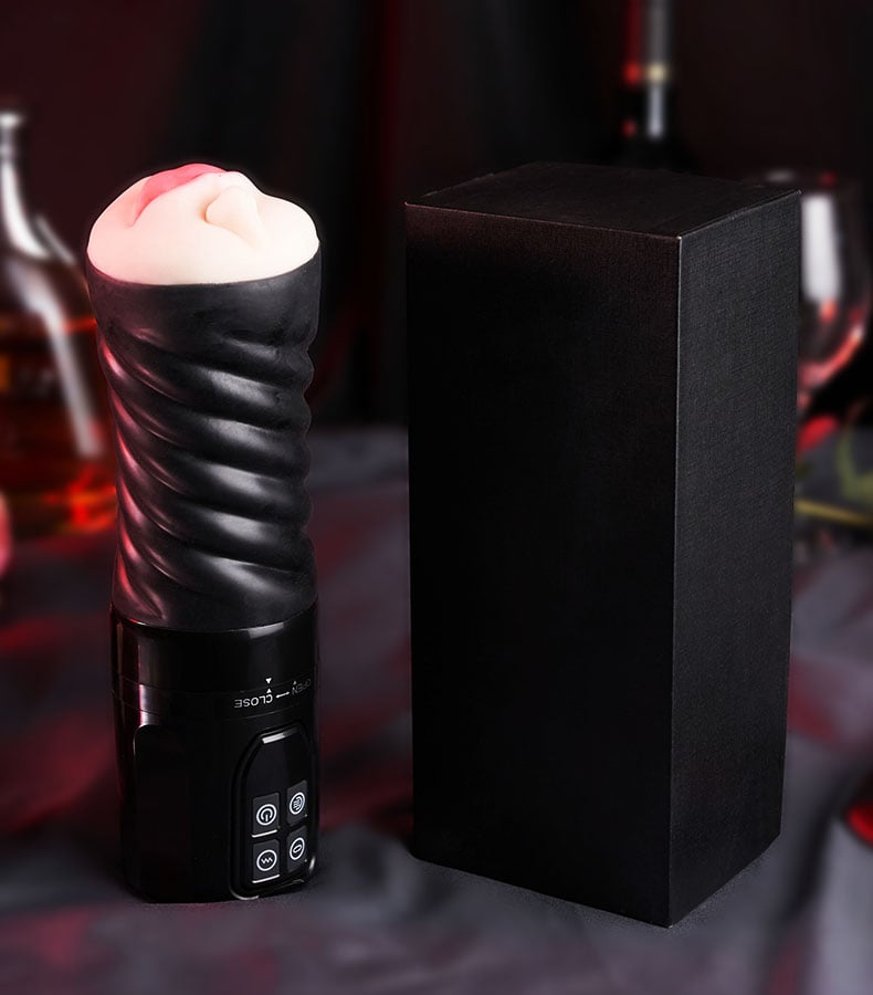 Mouth Obsession Vibration & Suction Remote Play Dual-Density pocket pussy