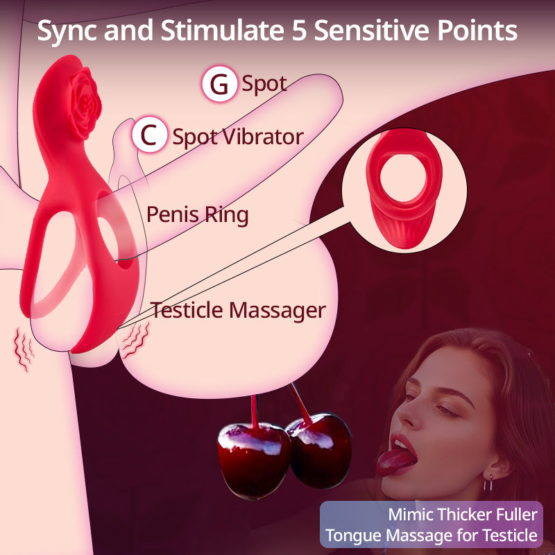 7 Vibration Clitoral Stimulation Massage Couple-Oriented Cock Ring