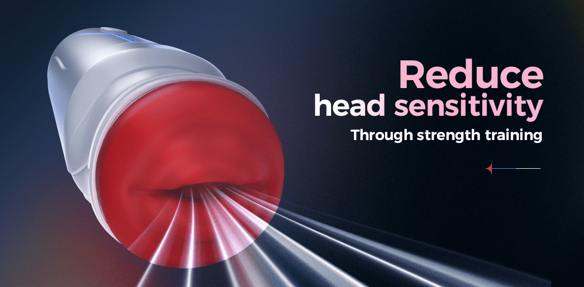 [6.35 IN Depth] F01 Valkyrx 6 Suction 9 Vibration Red Lip Extra Weight Inner Sleeve Masturbators