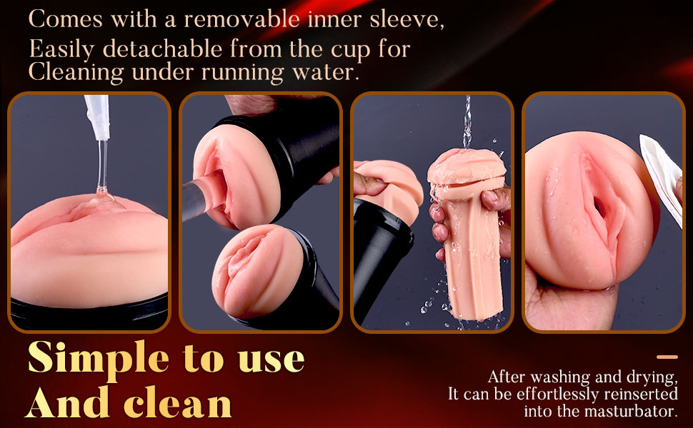 【6.5 IN Depth】Pressure Palm 10 Vibrations Realistic Labia Vaginal Pressure IPX7 Waterproof Electric Masturbator Pocket P
