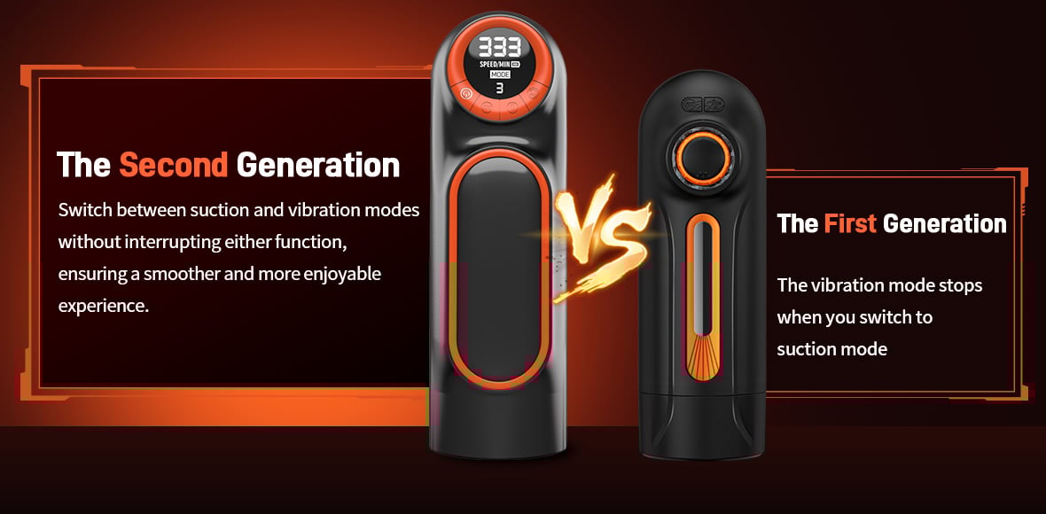 [Free Lube] LCD Sucking Thrusting Vibrating Male Masturbator male sex toys