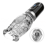 【Beginner’s Choice】Amber- 5 Telescopic Rotation Masturbation Cup 7 Vibrating Oral Sex Handheld Masturbator